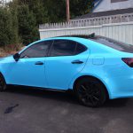 Gloss Sky Blue Lexus Side View